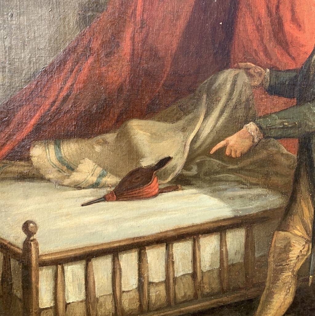 Pittore francese (XVIII sec.) - L'Allusione del Soffietto.-photo-2