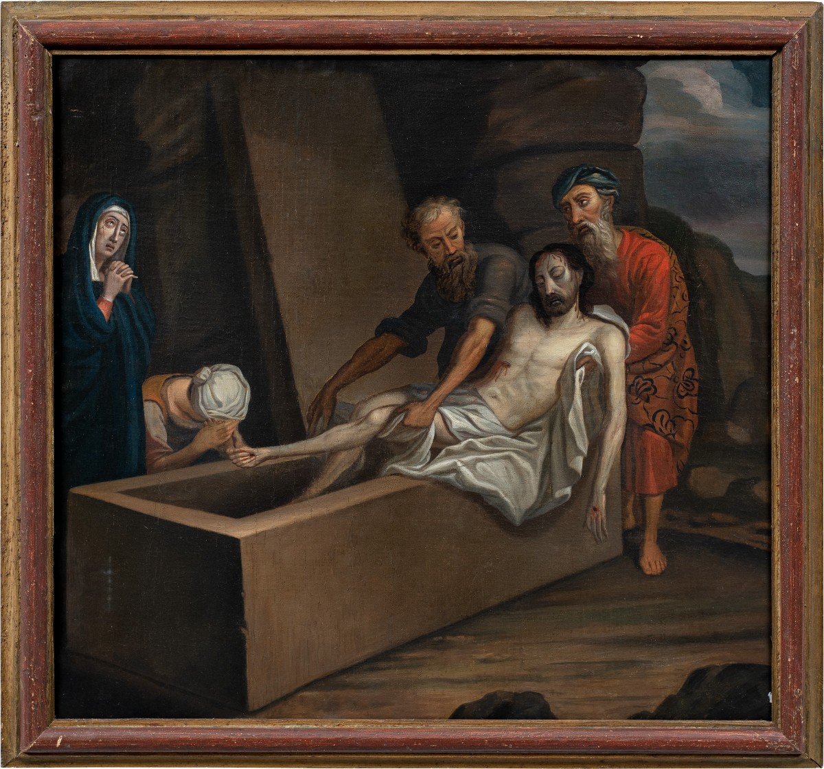 Pittore italiano (XVII secolo) - Deposizione nel sepolcro.