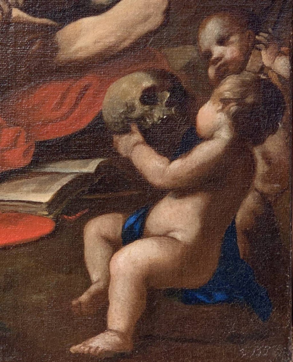 Pittore caravaggesco (XVII sec.) - San Girolamo.-photo-1