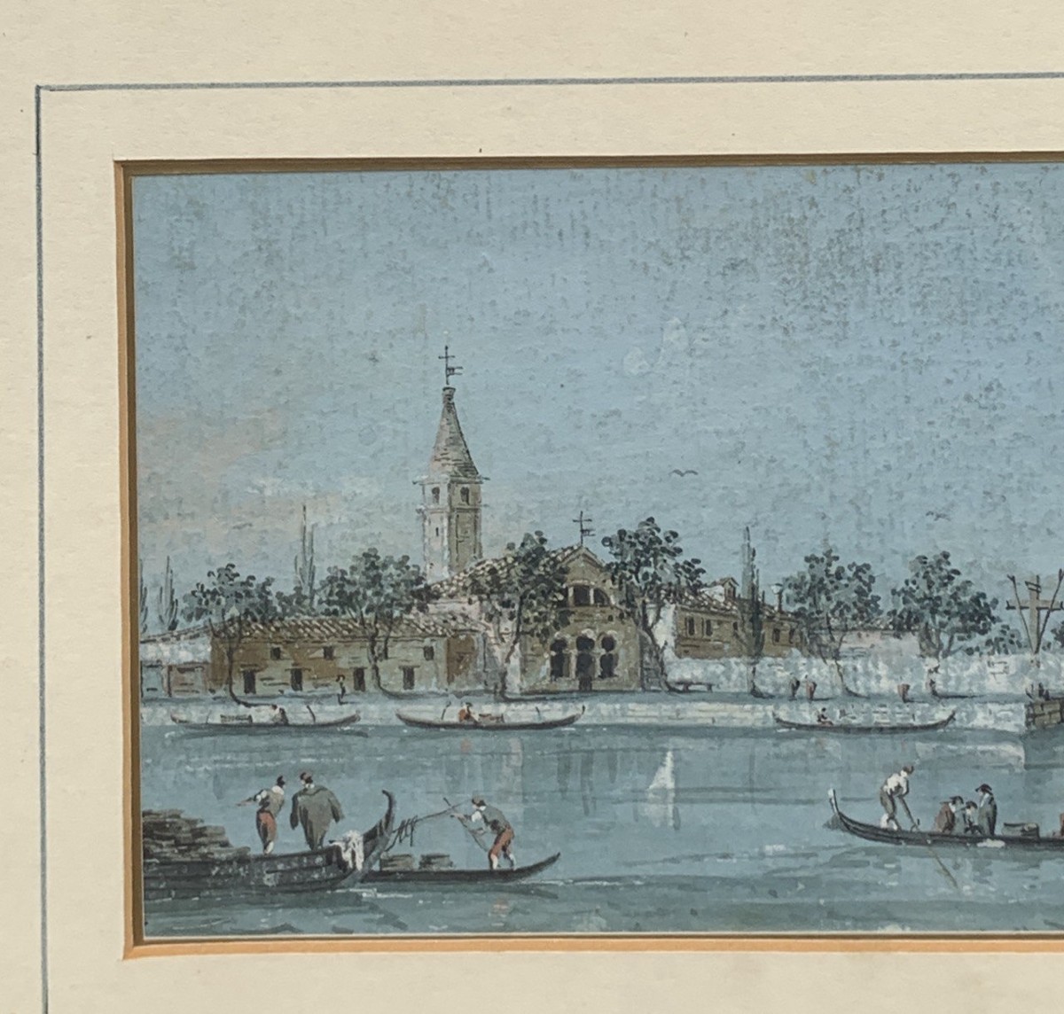 Giacomo Guardi (Venezia 1764 - 1835) - Venezia, veduta dell'isola di S. Francesco del Deserto.-photo-2