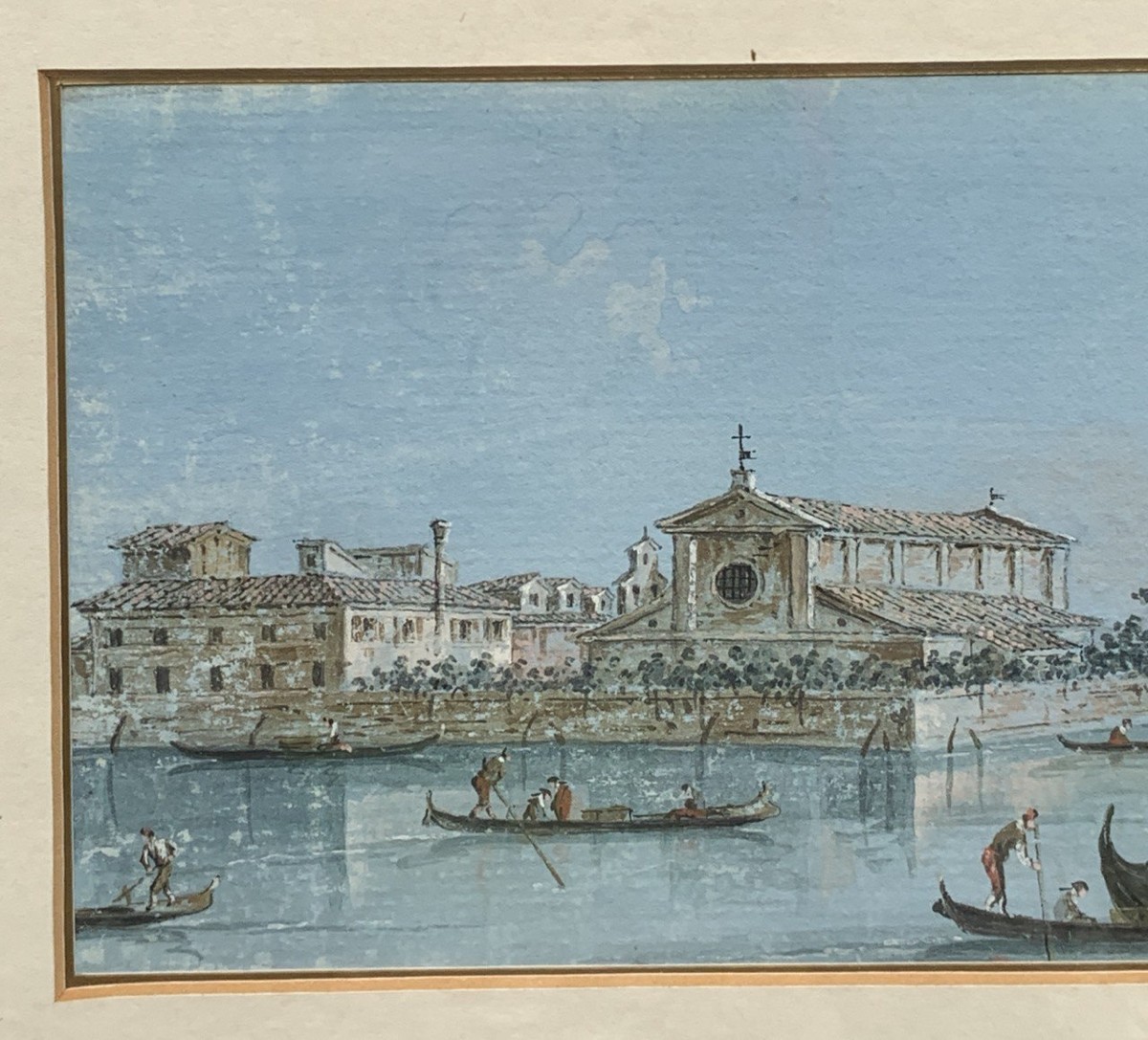 Giacomo Guardi (Venezia 1764 - 1835) - Venezia, veduta dell'isola di S. Lazzaro degli Armeni.-photo-2
