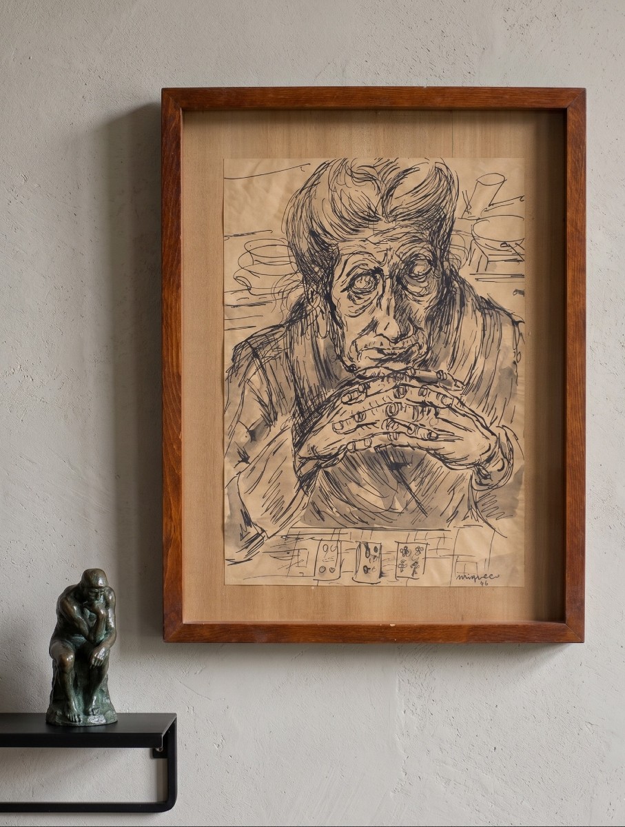 Giuseppe Migneco (Messina 1903 - Milano 1997) - La cartomante.-photo-1