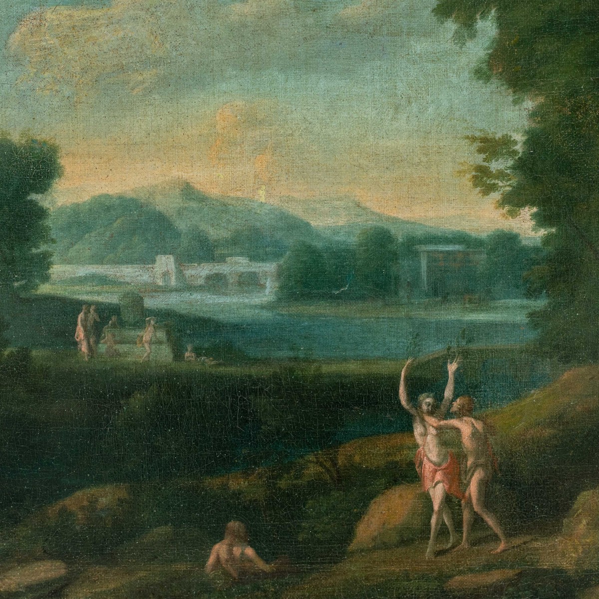 Cerchia di Hendrik Frans van Lint (Anversa 1684 - Roma 1763) - Apollo e Dafne.-photo-2