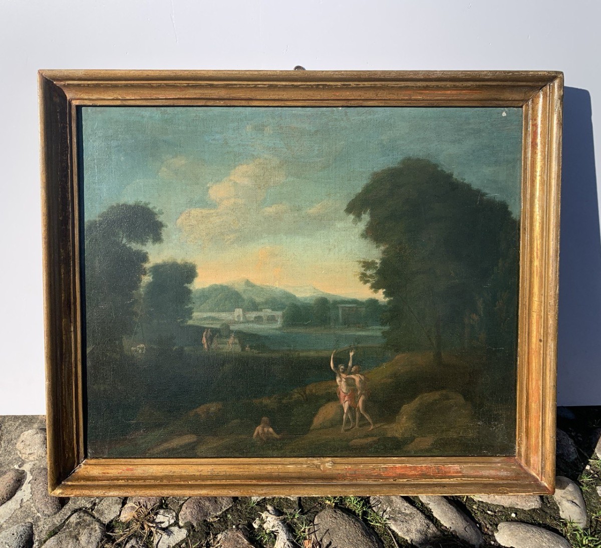 Cerchia di Hendrik Frans van Lint (Anversa 1684 - Roma 1763) - Apollo e Dafne.-photo-1