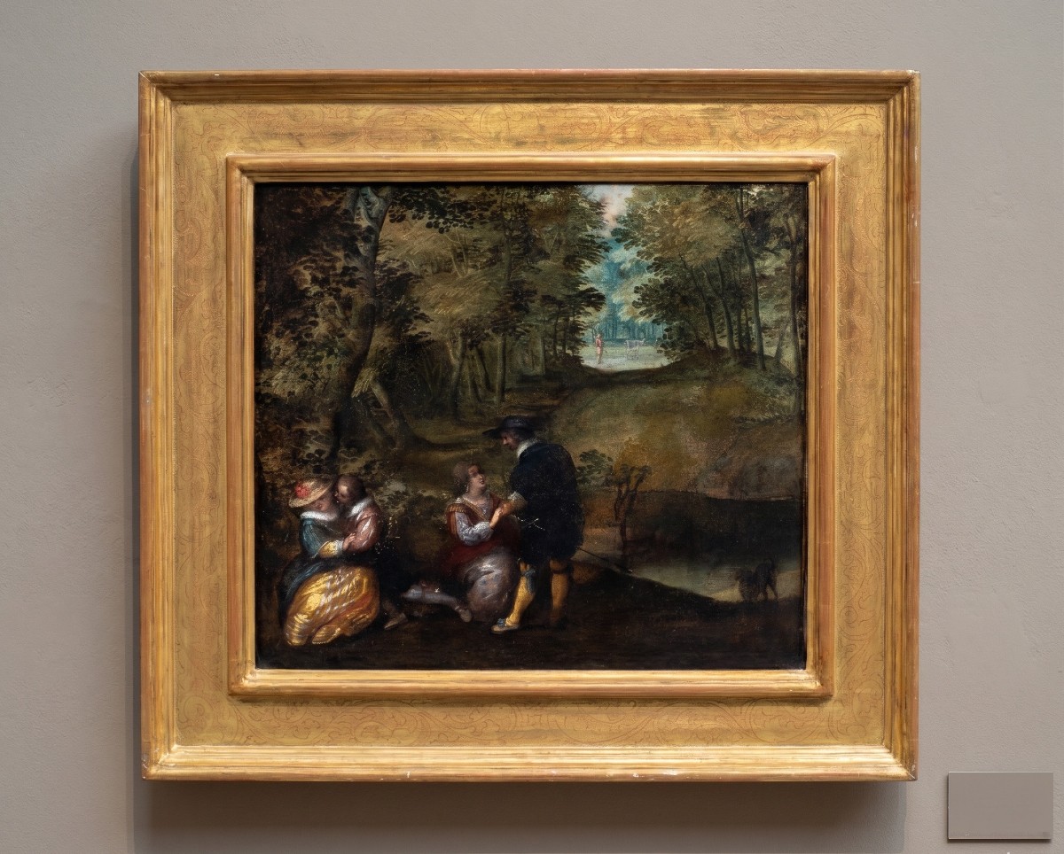 Lodewijk Toeput, detto Ludovico Pozzoserrato (XVI) - Incontro fra dame e cavalieri.-photo-4