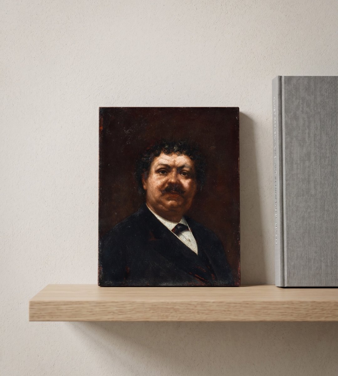 Pittore francese (XIX sec.) - Ritratto di Alexandre Dumas.-photo-4