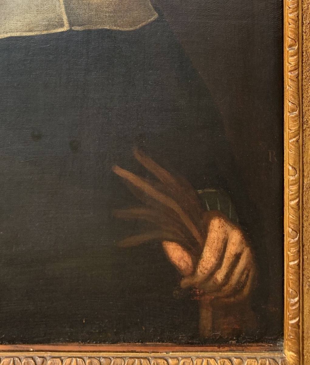Maestro europeo (XVII-XVIII sec.) - Ritratto di nobiluomo.-photo-2