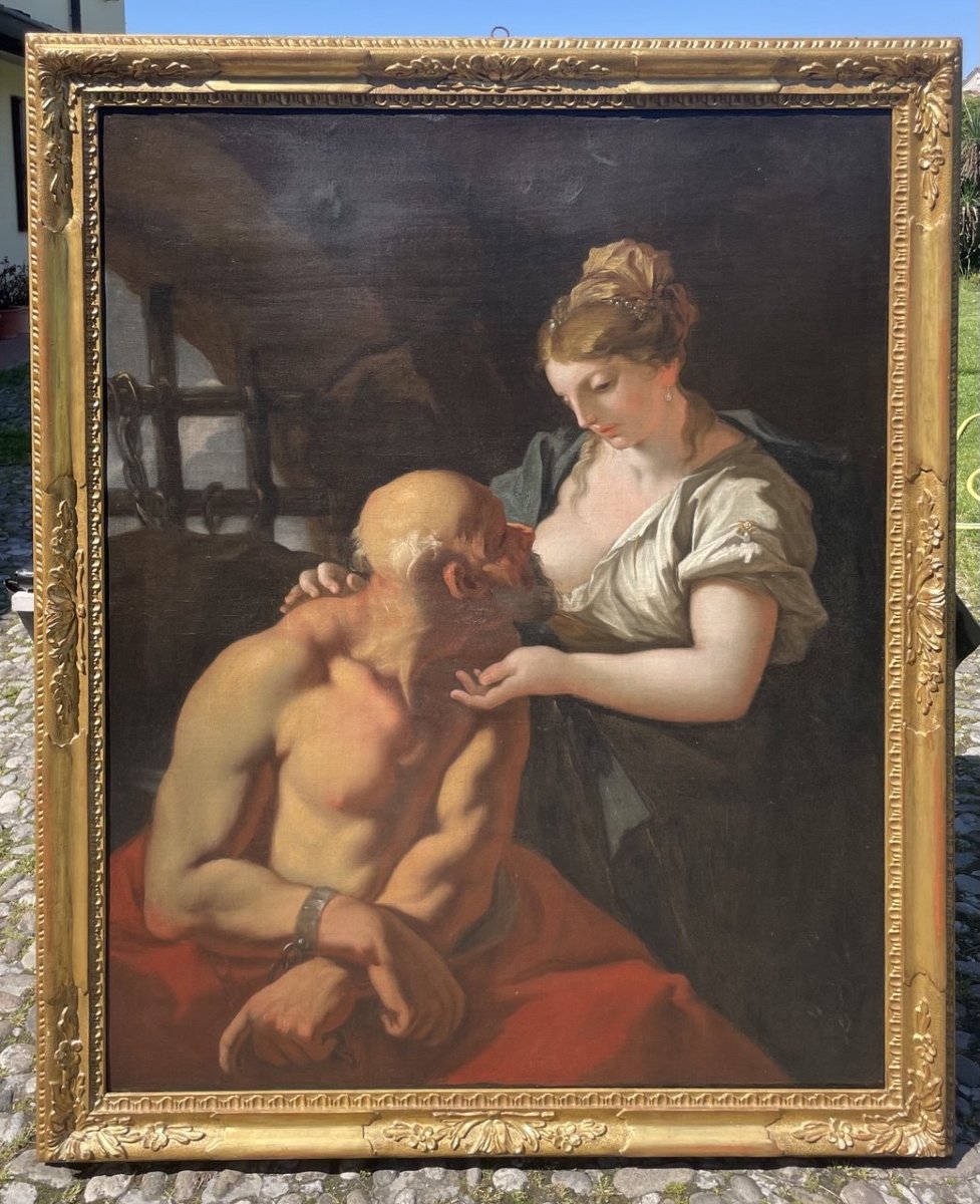 Giovanni Antonio Pellegrini (Venezia 1675 - Venezia 1741) - Carità Romana (Cimone e Pero).-photo-2