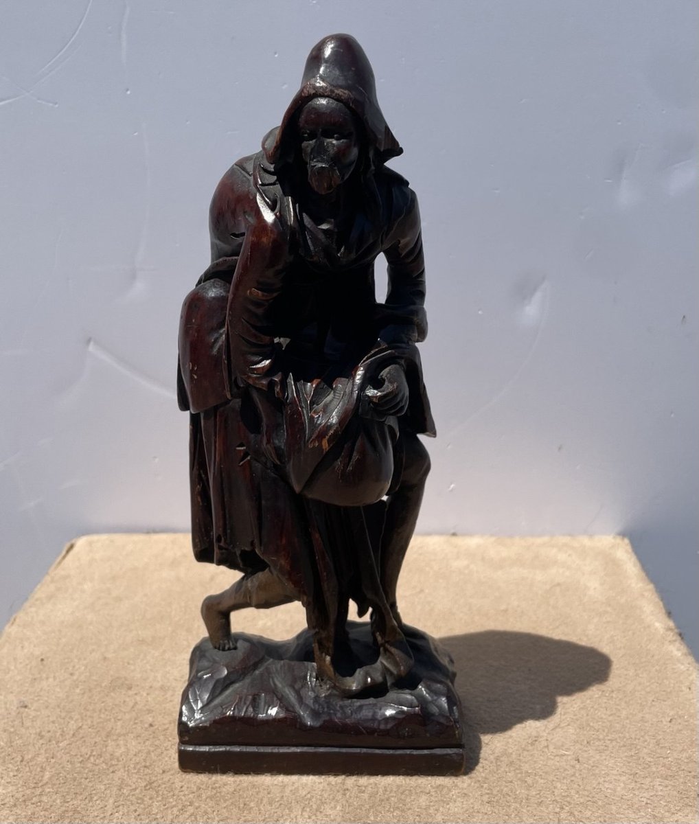 Scultore veneziano (XVIII secolo) - Due figure di pitocchi.-photo-4
