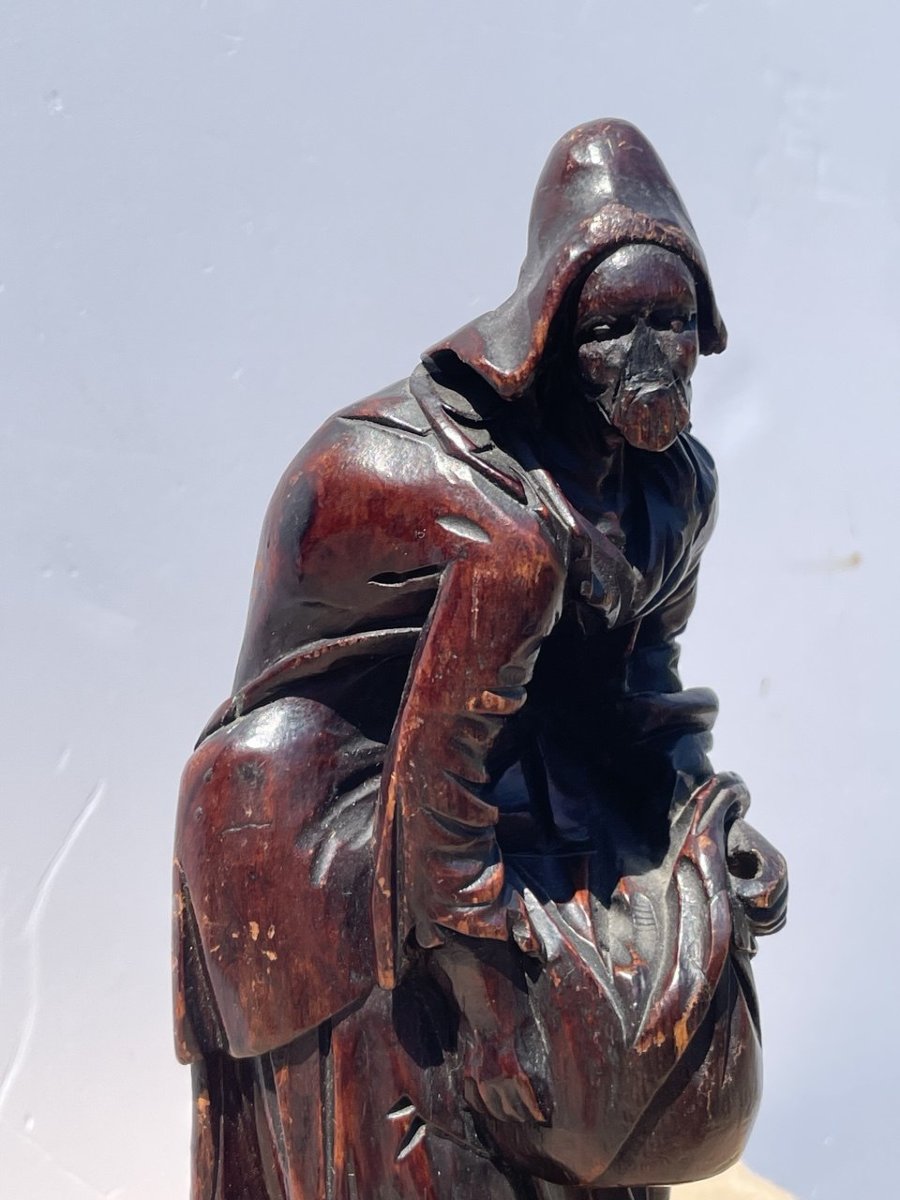 Scultore veneziano (XVIII secolo) - Due figure di pitocchi.-photo-1