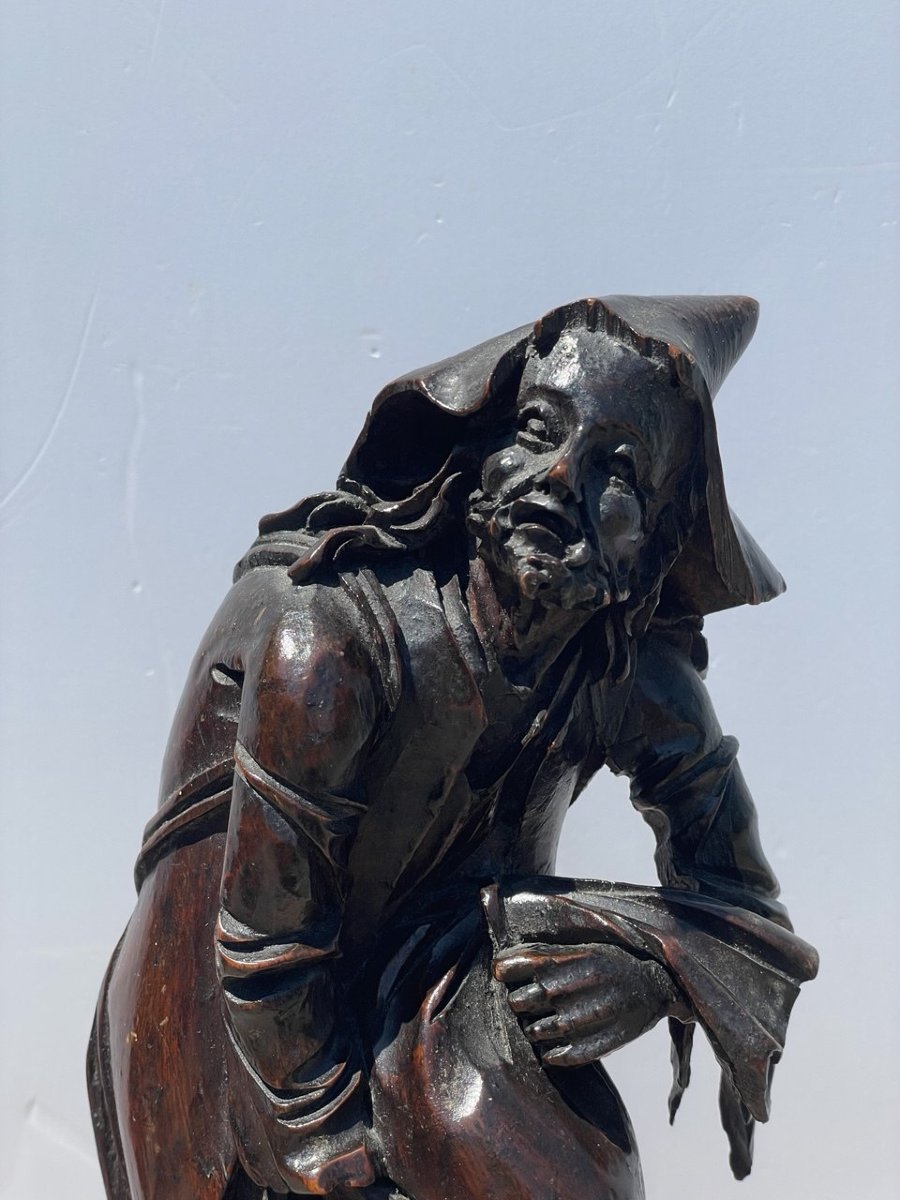 Scultore veneziano (XVIII secolo) - Due figure di pitocchi.-photo-3