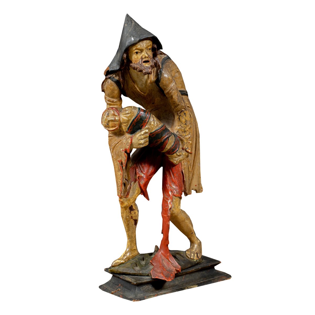 Scultore veneziano (XVIII secolo) - Tre figure di pitocchi.-photo-2
