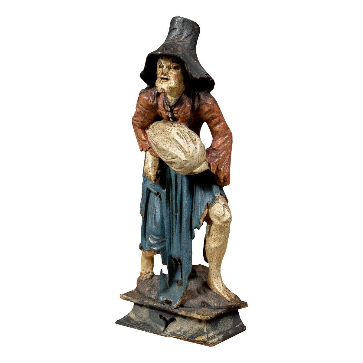 Scultore veneziano (XVIII secolo) - Tre figure di pitocchi.-photo-3