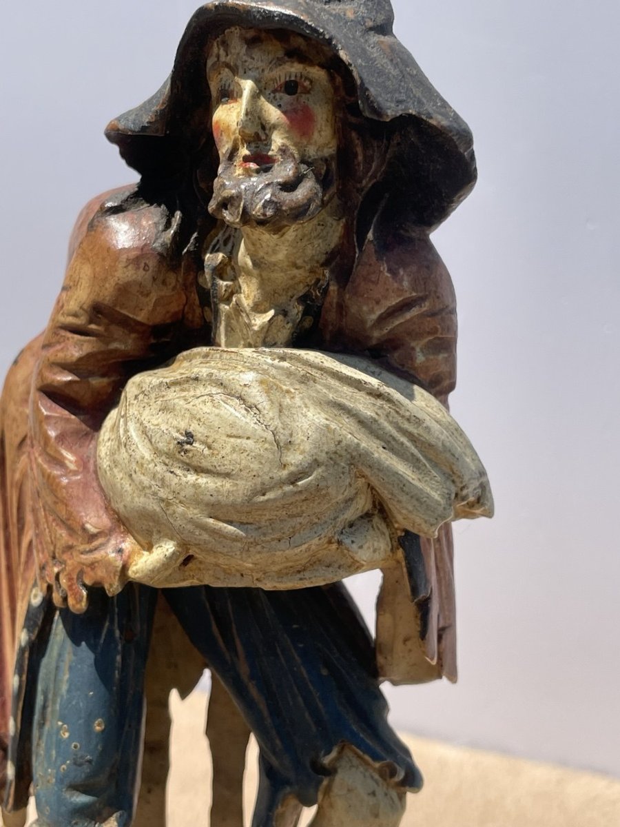 Scultore veneziano (XVIII secolo) - Tre figure di pitocchi.-photo-3
