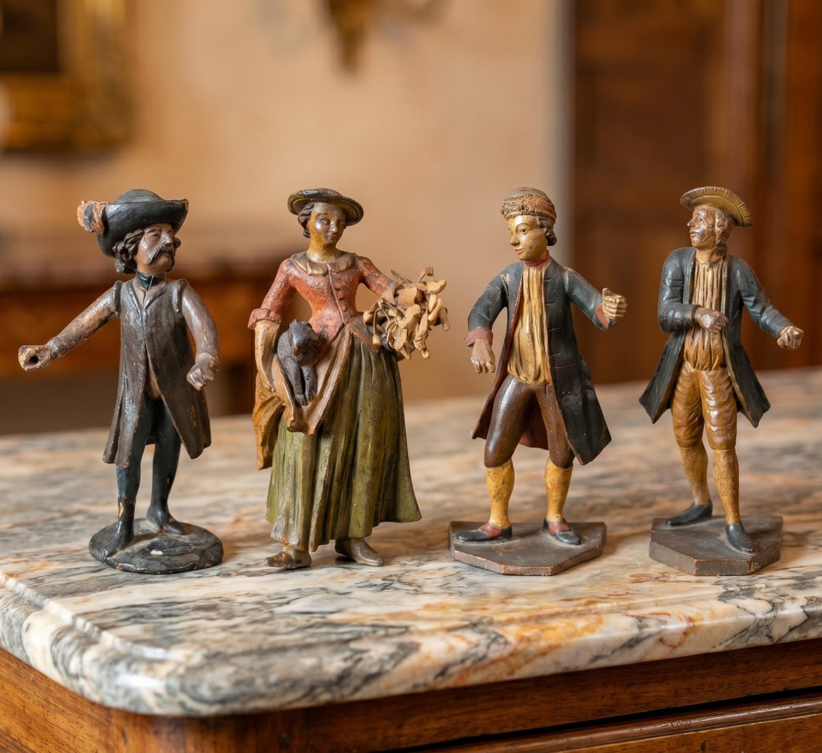 Scultore veneziano (XVIII secolo) — Gruppo di quattro popolani-photo-2