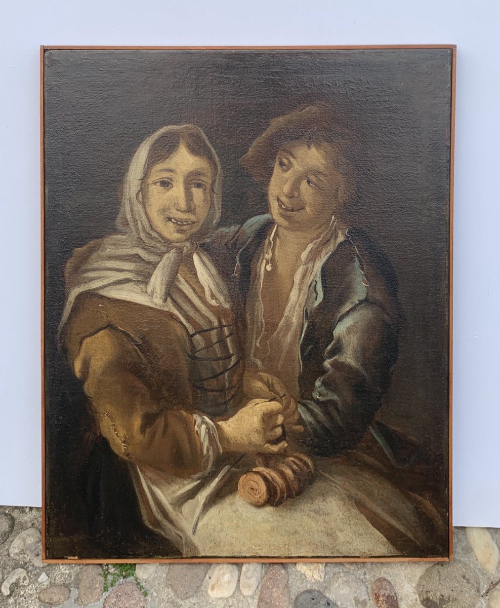 Cerchia di Giacomo Francesco Cipper detto il Todeschini (XVIII) - Scena di genere.-photo-4