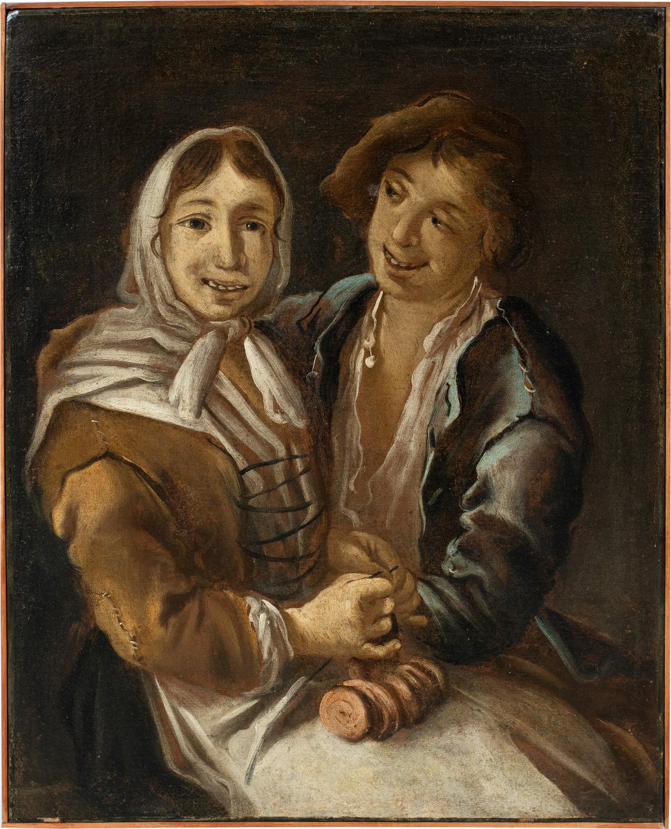 Cerchia di Giacomo Francesco Cipper detto il Todeschini (XVIII) - Scena di genere.