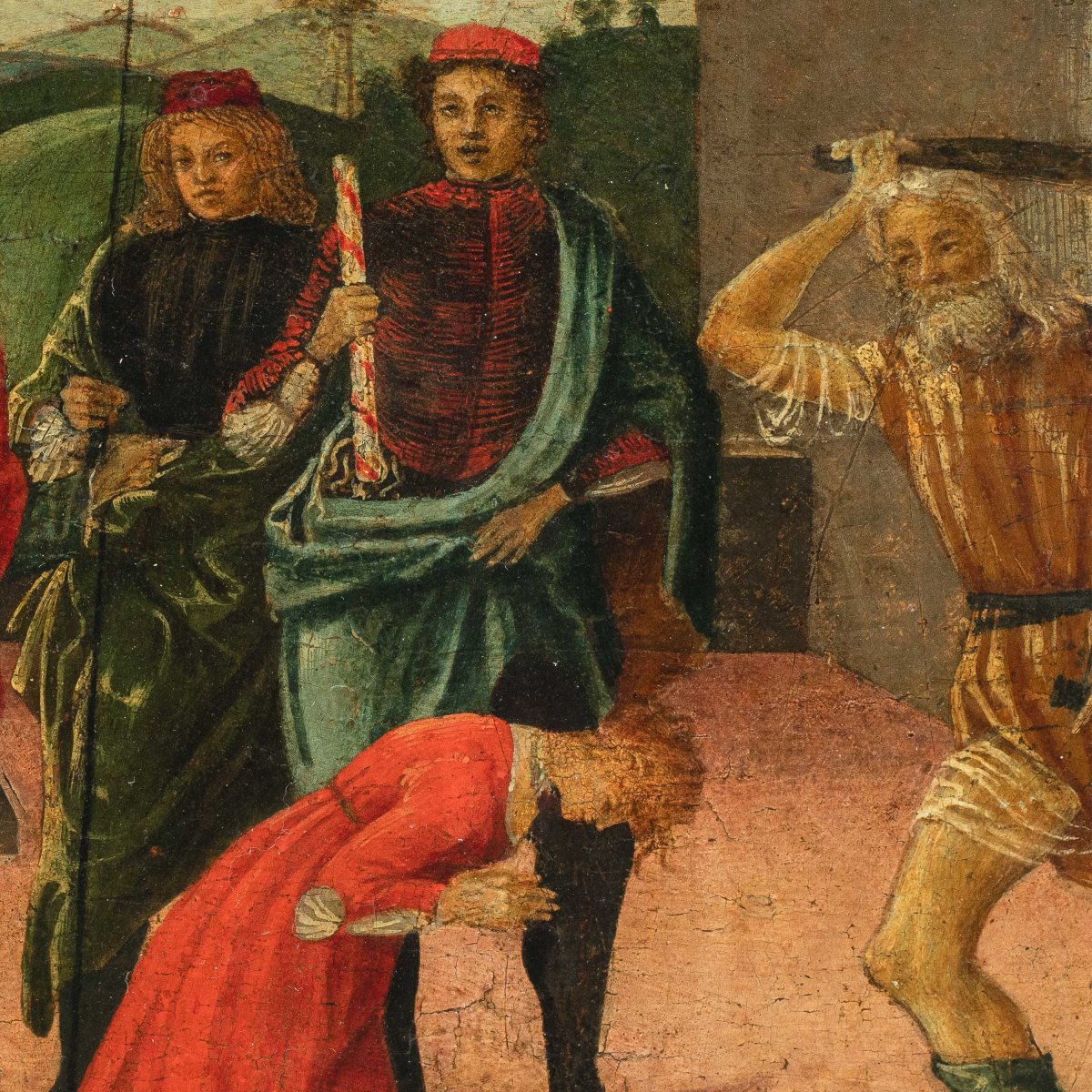 Vincenzo di Antonio Frediani (Lucca 1481 - 1504) - Predella con la decollazione di una santa.-photo-2