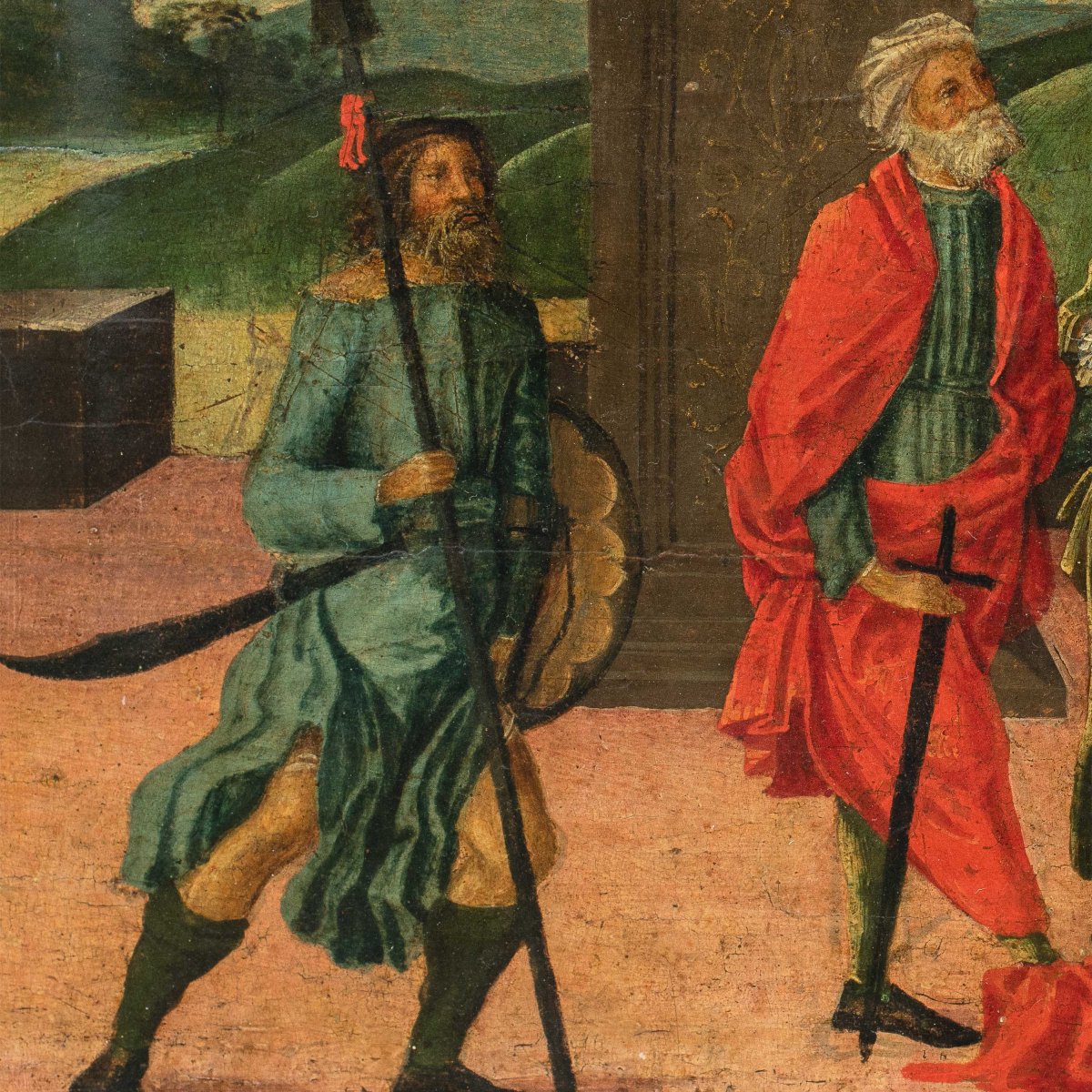 Vincenzo di Antonio Frediani (Lucca 1481 - 1504) - Predella con la decollazione di una santa.-photo-3
