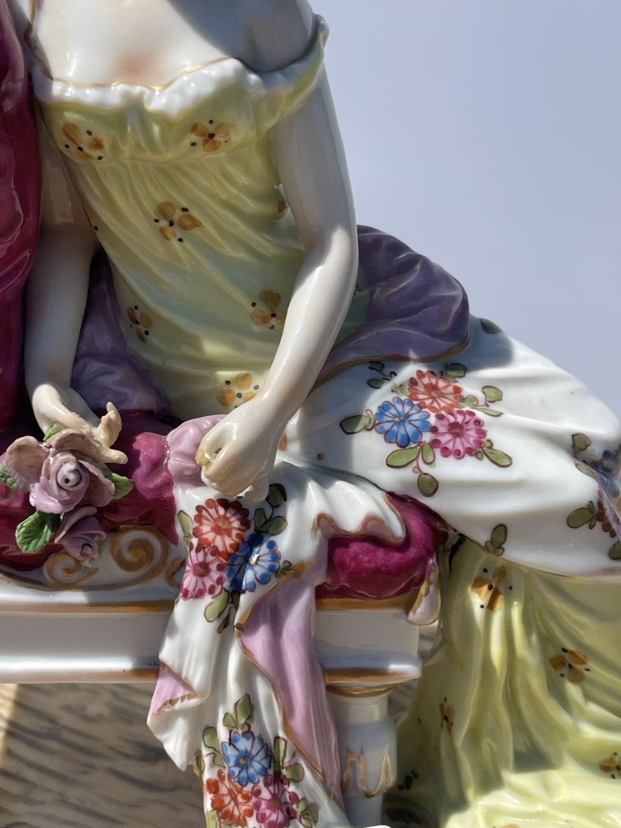 Manifattura tedesca (fine XIX secolo) - Madame Juliette Récamier adagiata su una chaise longue.-photo-1