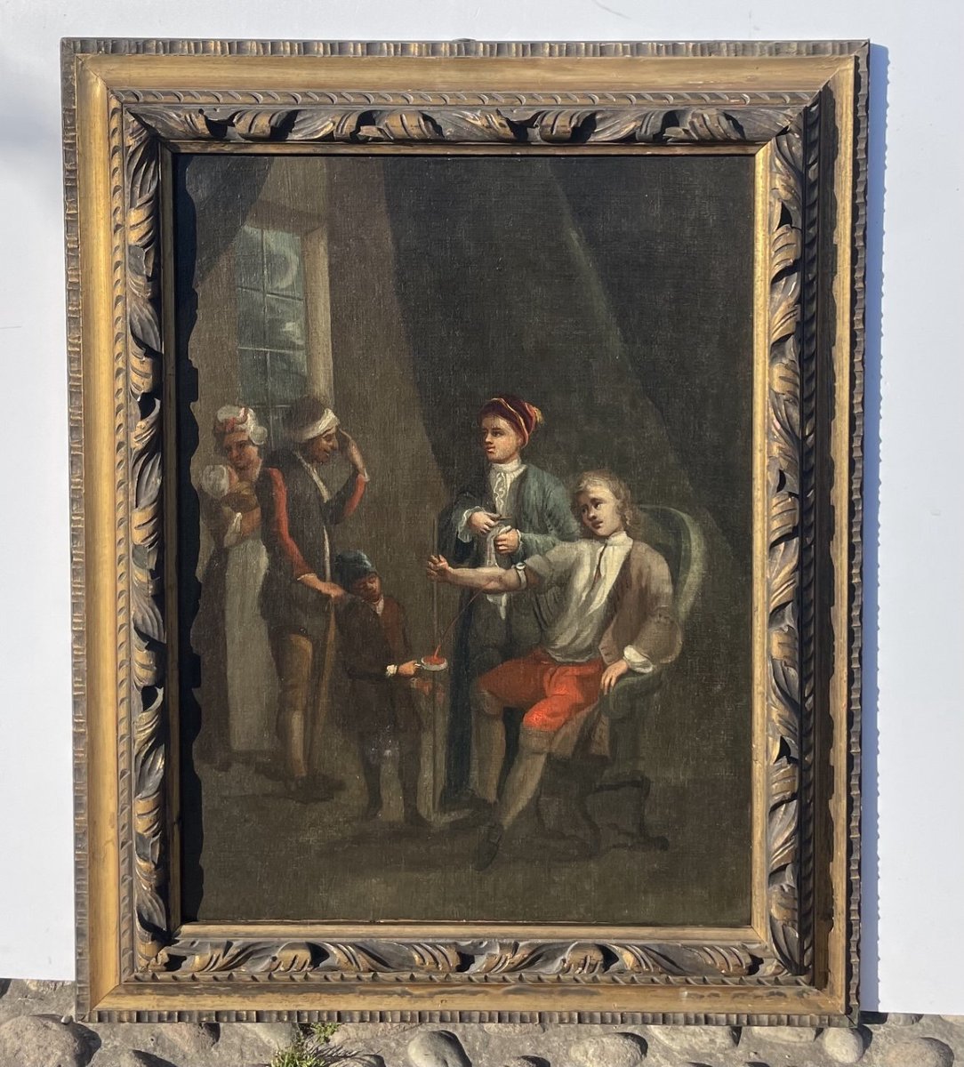 Pittore europeo (XVIII sec.) - Il salasso.-photo-4