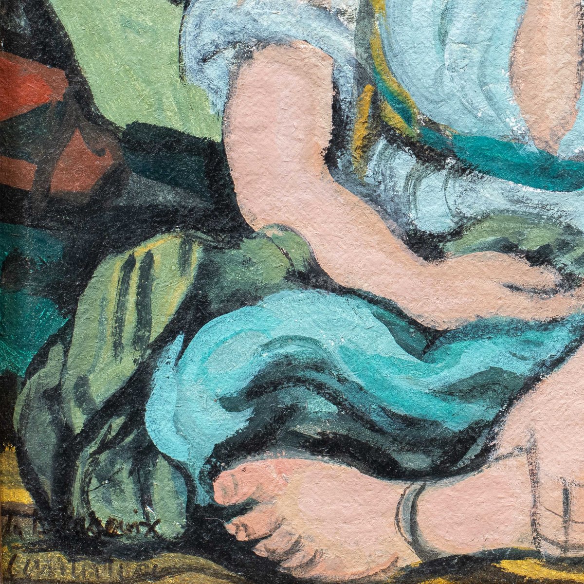 Domenico Cantatore (Ruvo di Puglia 1906 - Parigi 1998) - Odalisca (omaggio a Delacroix).-photo-2