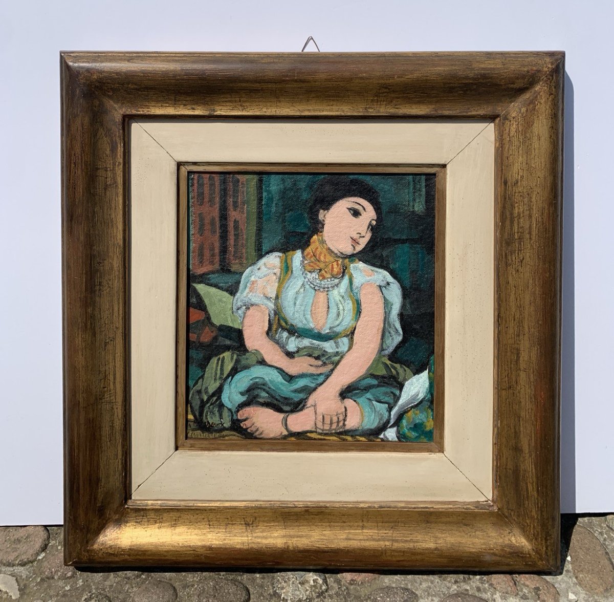 Domenico Cantatore (Ruvo di Puglia 1906 - Parigi 1998) - Odalisca (omaggio a Delacroix).-photo-4