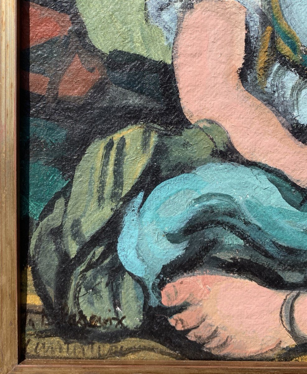 Domenico Cantatore (Ruvo di Puglia 1906 - Parigi 1998) - Odalisca (omaggio a Delacroix).-photo-2