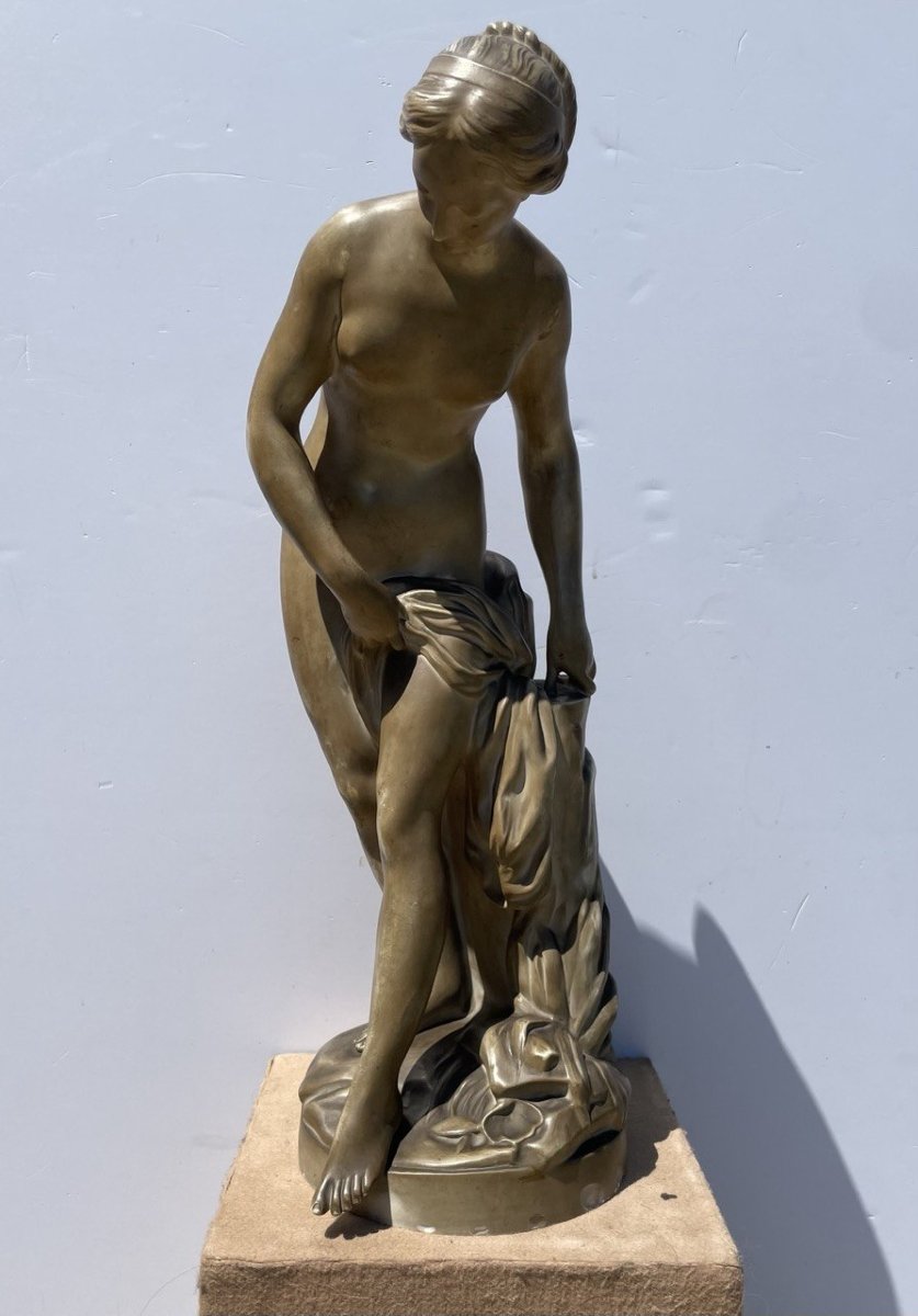 Manifattura del XIX - da Étienne-Maurice Falconet (Parigi 1716 - Parigi 1791) - La Bagnante.-photo-4