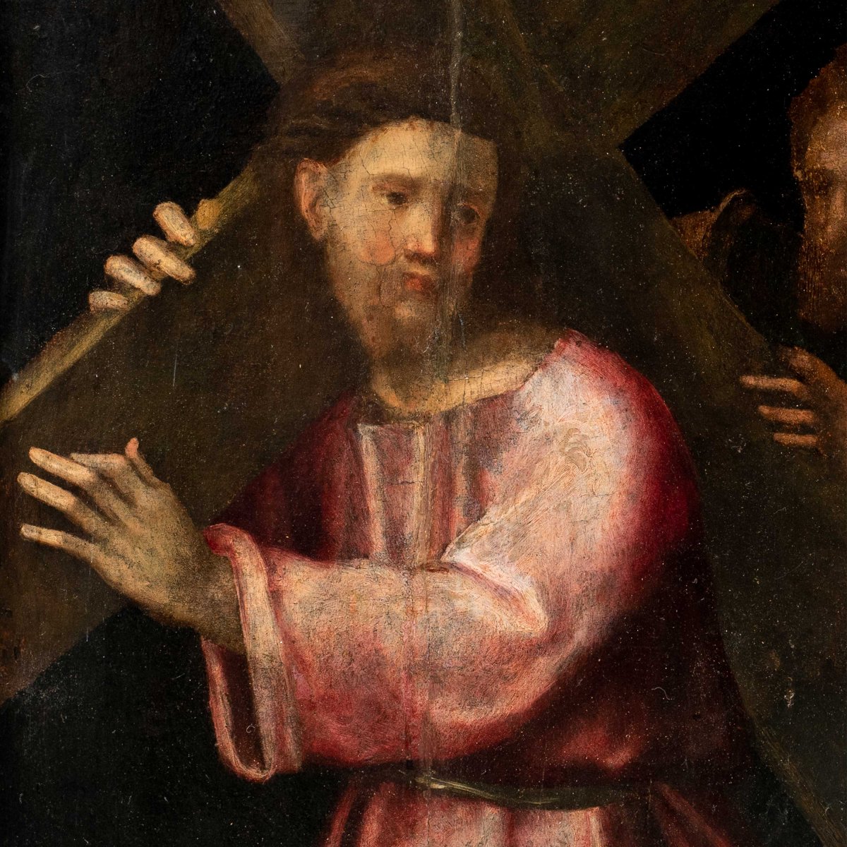 Cerchia di Domenico Ubaldini detto il Puligo (Firenze 1492 - 1527) - Gesù e il Cireneo.-photo-2