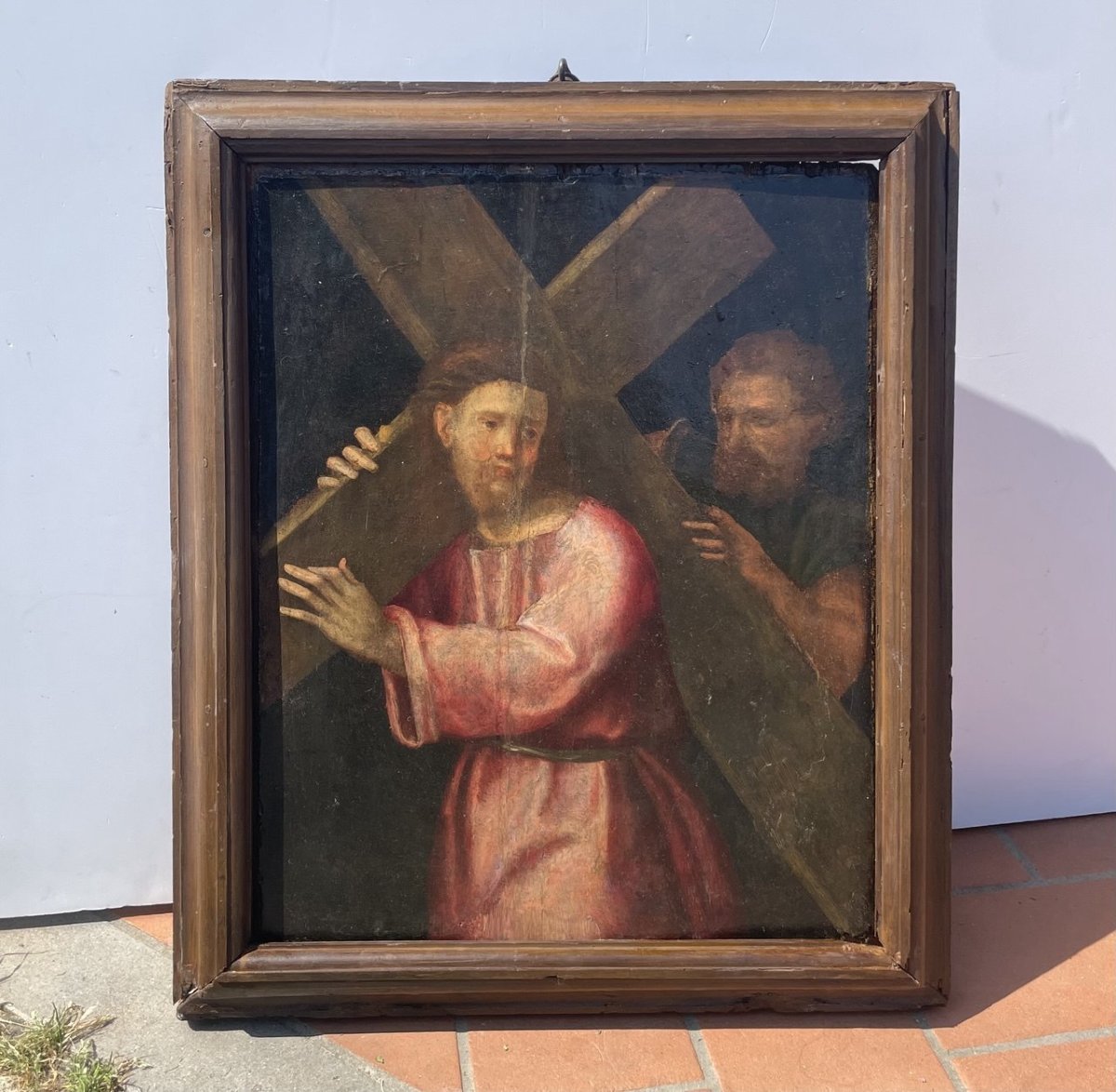 Cerchia di Domenico Ubaldini detto il Puligo (Firenze 1492 - 1527) - Gesù e il Cireneo.-photo-4