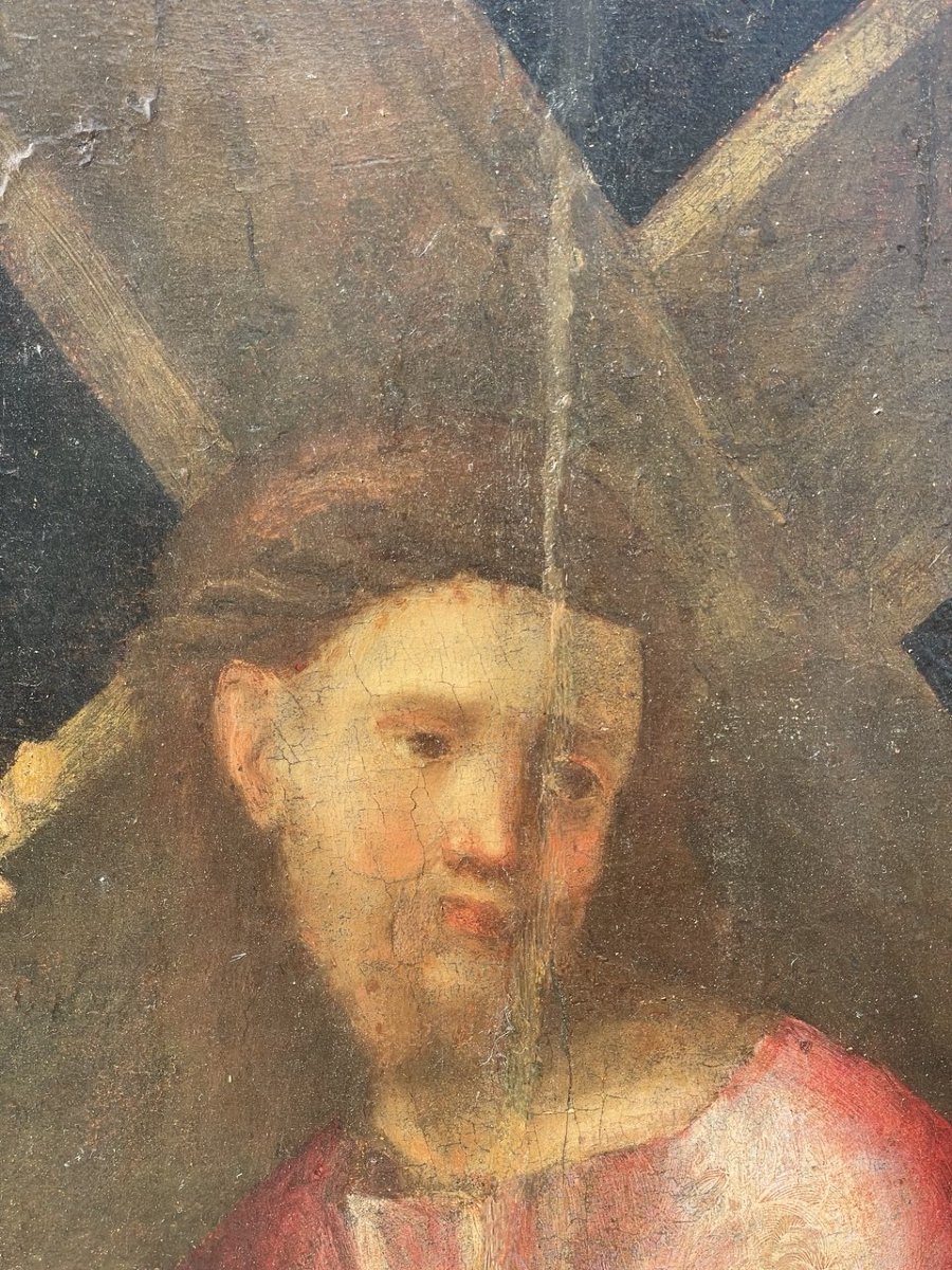 Cerchia di Domenico Ubaldini detto il Puligo (Firenze 1492 - 1527) - Gesù e il Cireneo.-photo-2