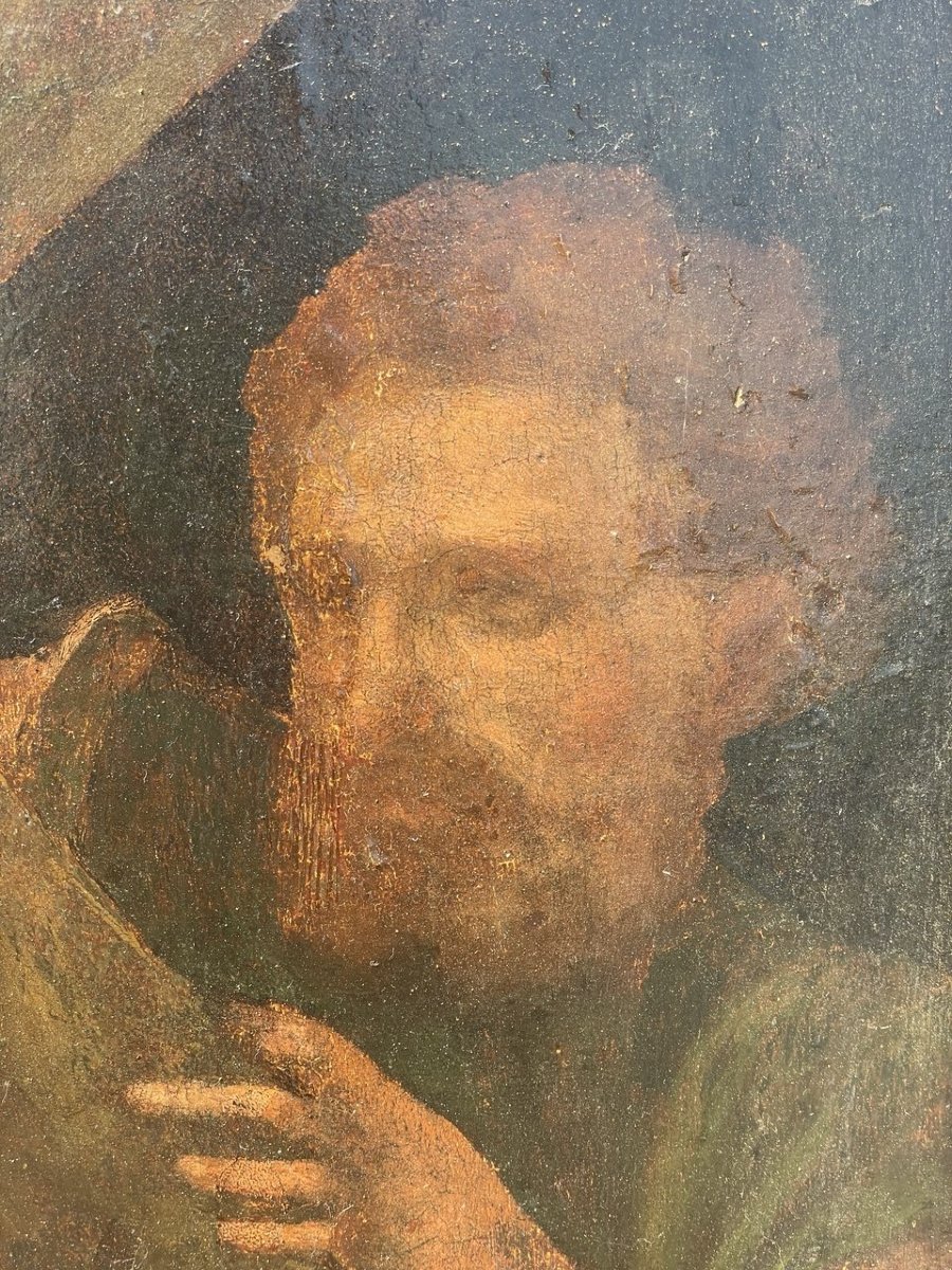Cerchia di Domenico Ubaldini detto il Puligo (Firenze 1492 - 1527) - Gesù e il Cireneo.-photo-3