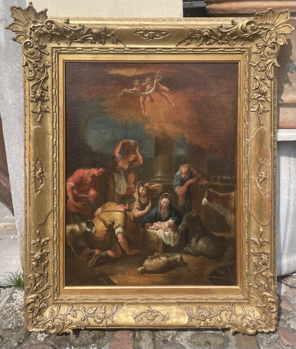 Bottega di Sebastiano Ricci (Belluno 1659 - Venezia 1734) - Adorazione dei Pastori.-photo-4