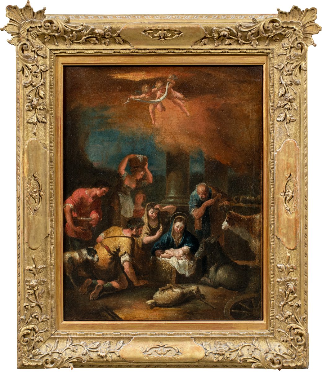 Bottega di Sebastiano Ricci (Belluno 1659 - Venezia 1734) - Adorazione dei Pastori.