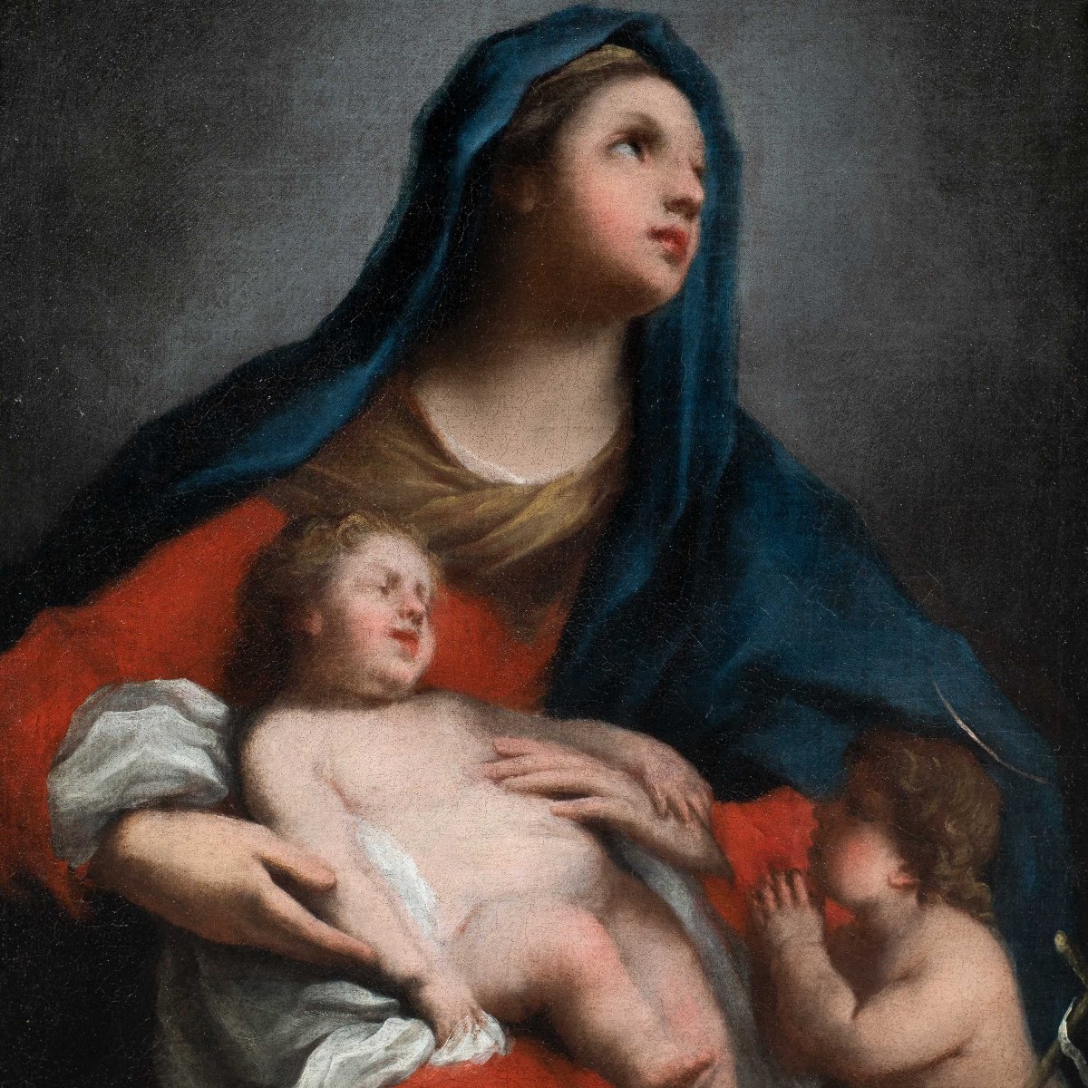 Jacopo Amigoni (Venezia 1682 - Madrid 1752) - Madonna con Bambino e San Giovannino.-photo-3
