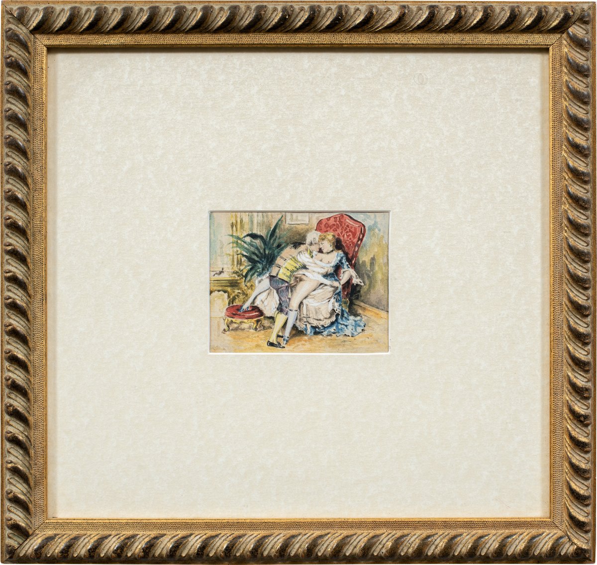 Pittore francese (XIX-XX sec.) - Scena erotica.-photo-3
