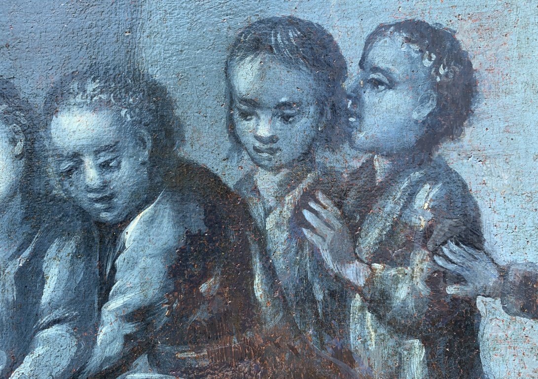 Pittore francese (XVIII sec.) - Giuseppe gettato dai fratelli nella cisterna.-photo-4