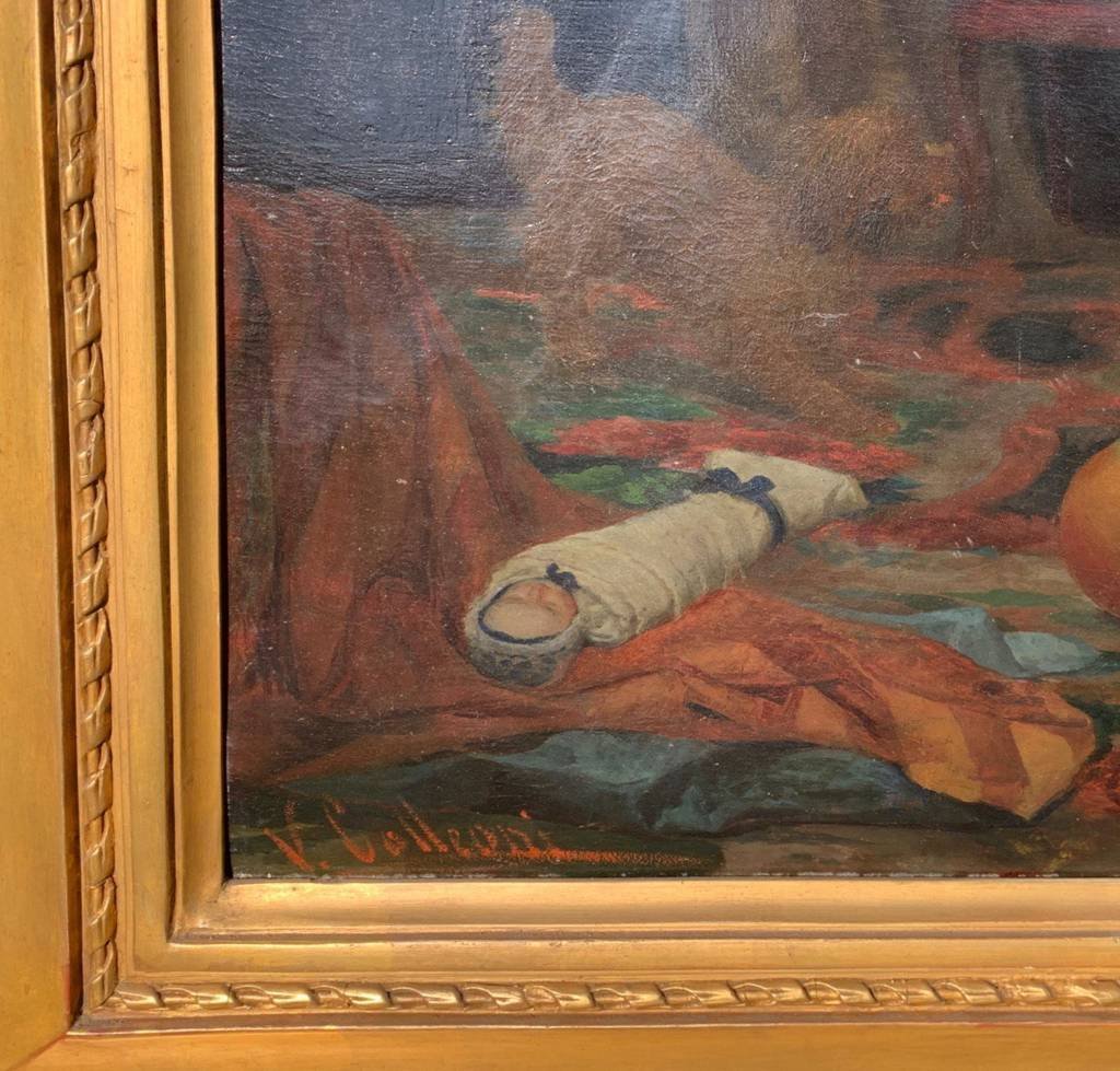 Vincenzo Colleoni (Attivo a Venezia nella seconda metà del XIX sec.) - Scena di interno con per-photo-3