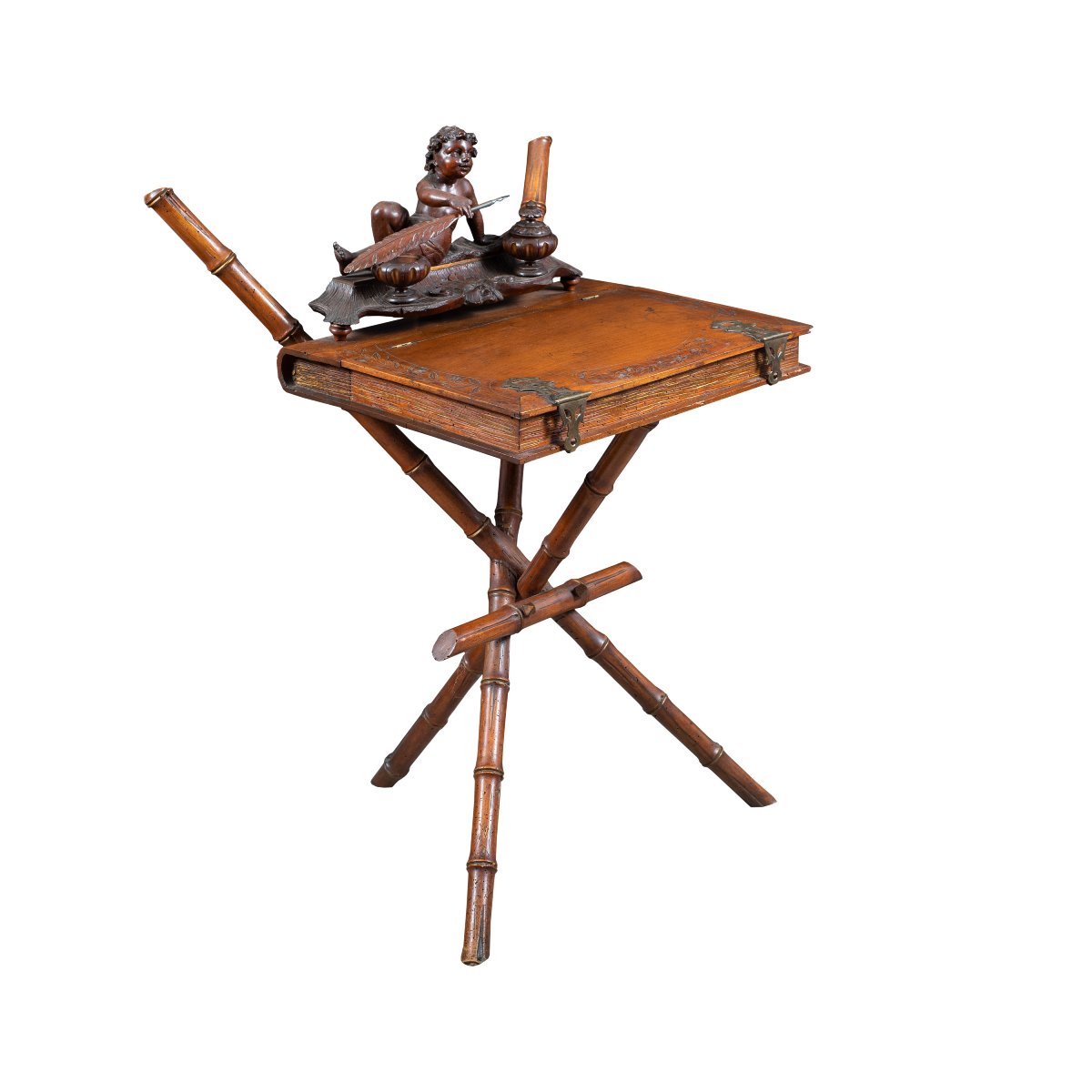 Bottega di Valentino Panciera Besarel - Tavolino scrittoio in legno intagliato - Venezia, XIX.-photo-2