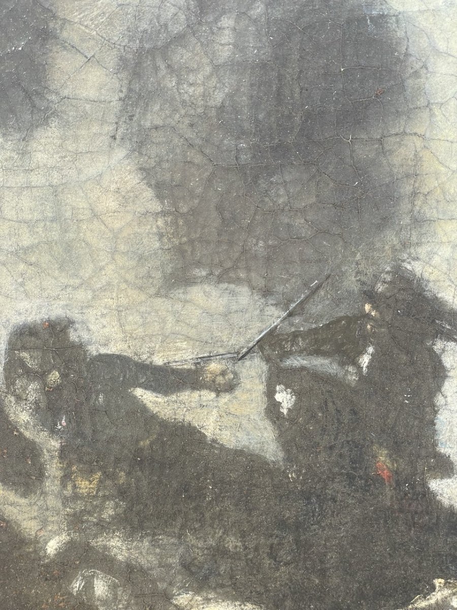 Cerchia di Jacques Courtois, detto il Borgognone (Saint-Hyppolite 1621-Roma 1676) - Battaglia.-photo-2