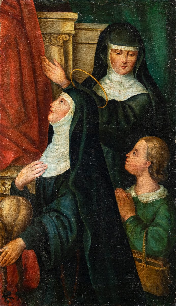 Pittore italiano (XVIII secolo) - Santa Monica in preghiera.