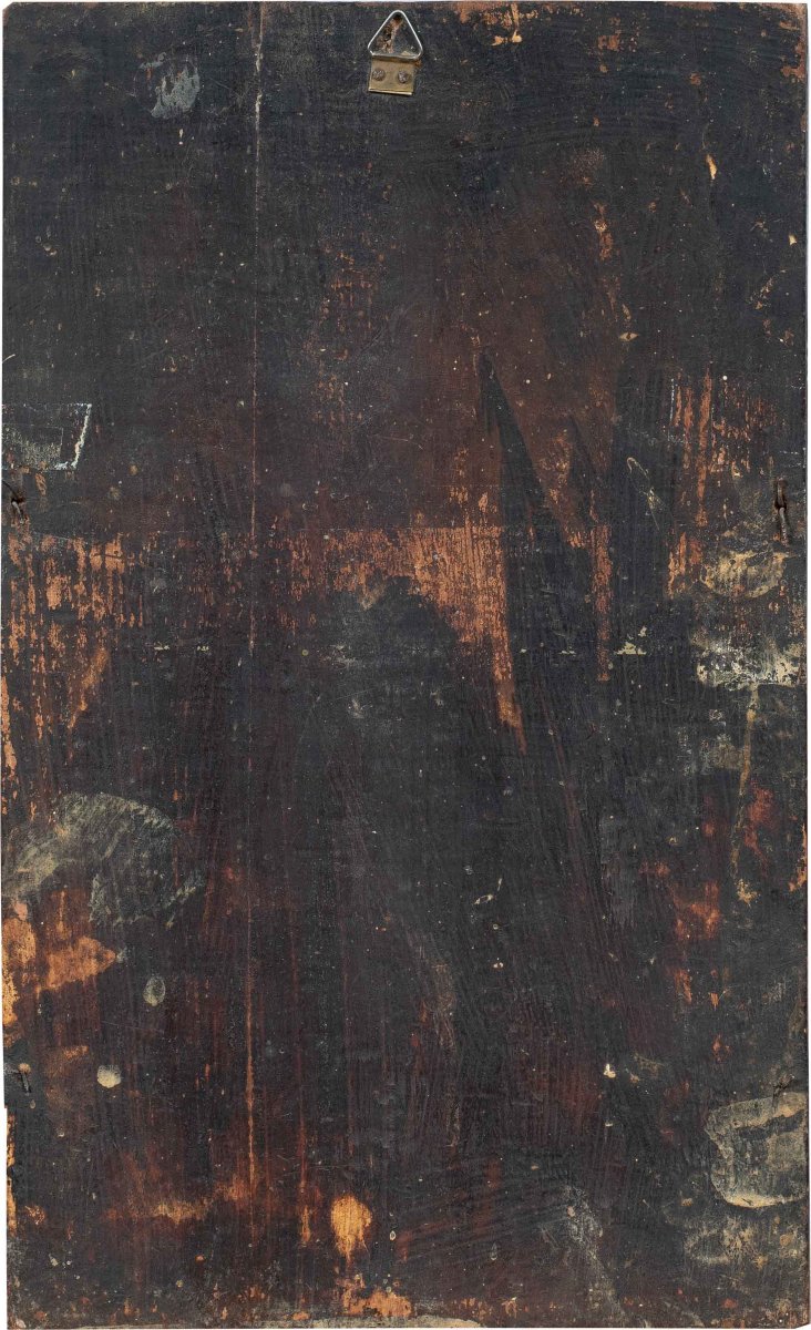 Pittore greco-ortodosso (XIX sec.) - Trittico portatile con Madonna Odigitria e quattro santi.-photo-3
