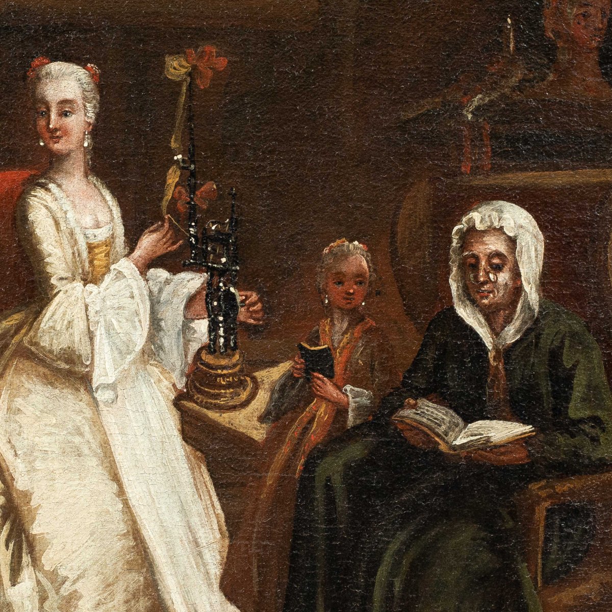 Bottega di Pietro Longhi (Venezia 1702 - Venezia 1785) - La dichiarazione d'amore.-photo-2