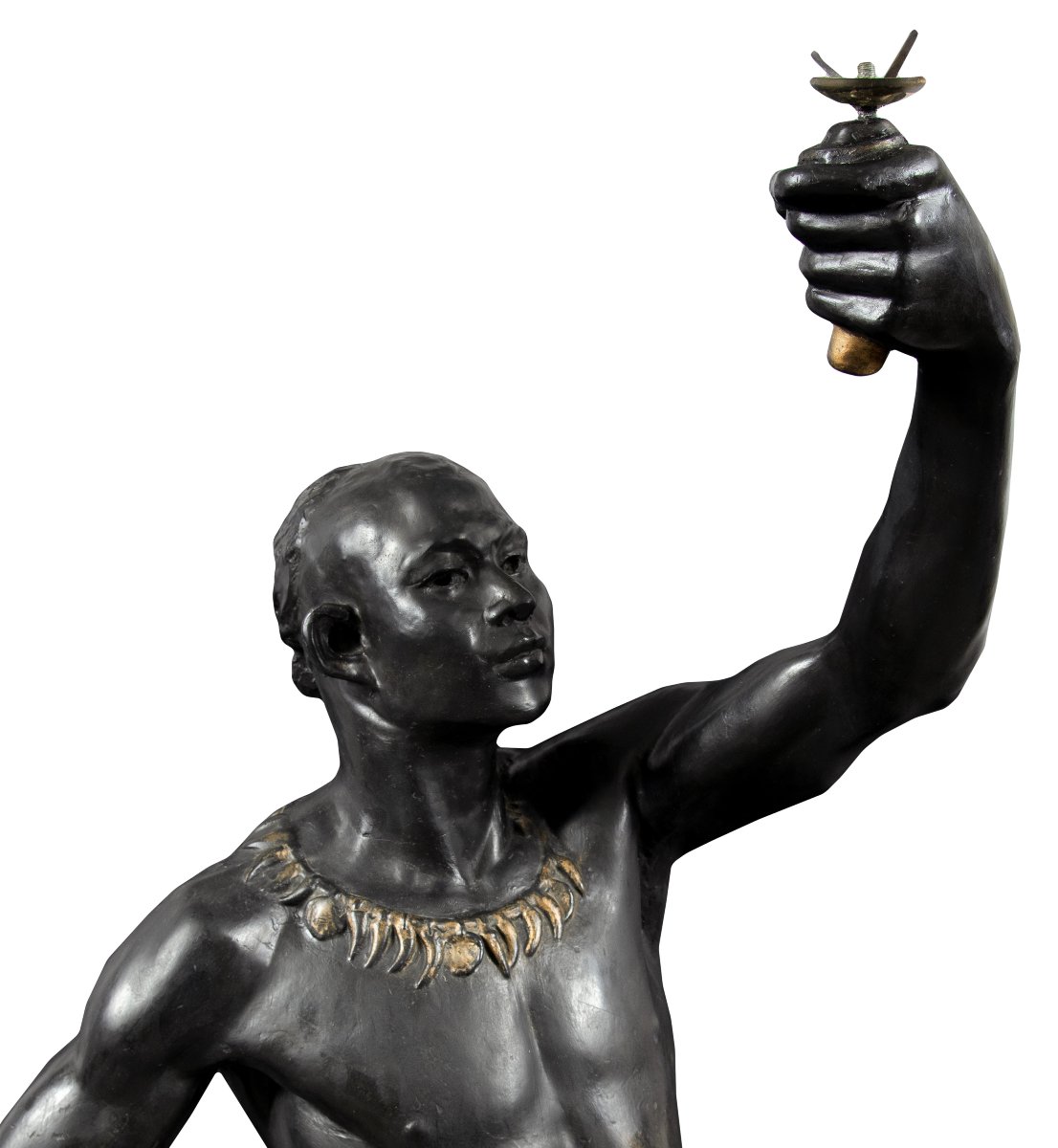 Scultore veneziano (XIX secolo) - Moro reggi torcia.-photo-3