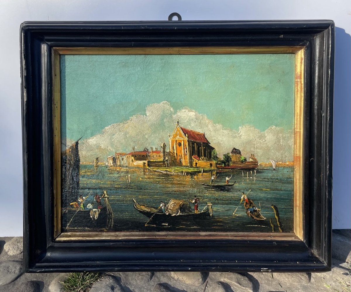Pittore veneziano (XIX-XX secolo) — Venezia, veduta dell'Isola di San Cristoforo della Pace. -photo-4