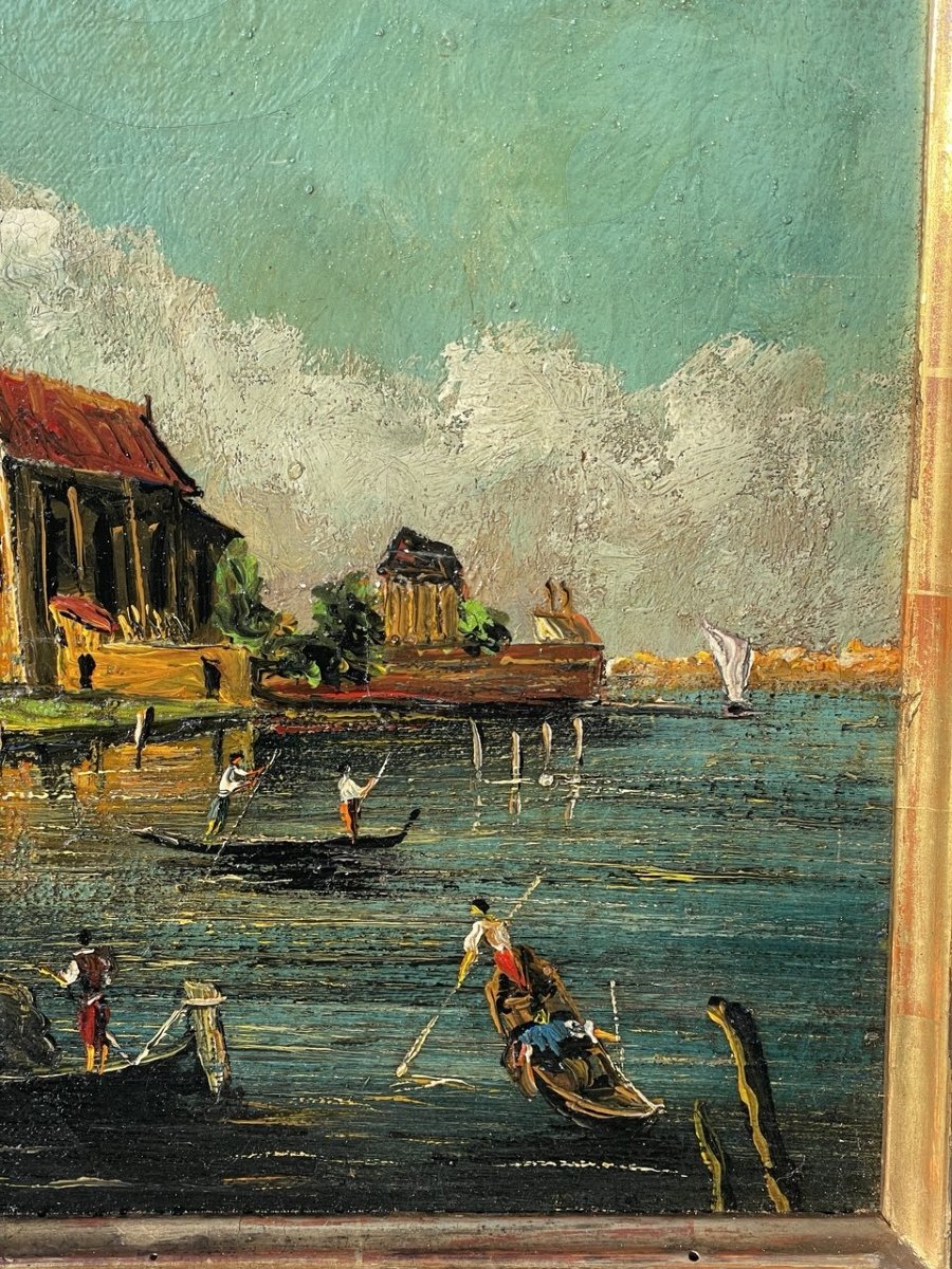 Pittore veneziano (XIX-XX secolo) — Venezia, veduta dell'Isola di San Cristoforo della Pace. -photo-2