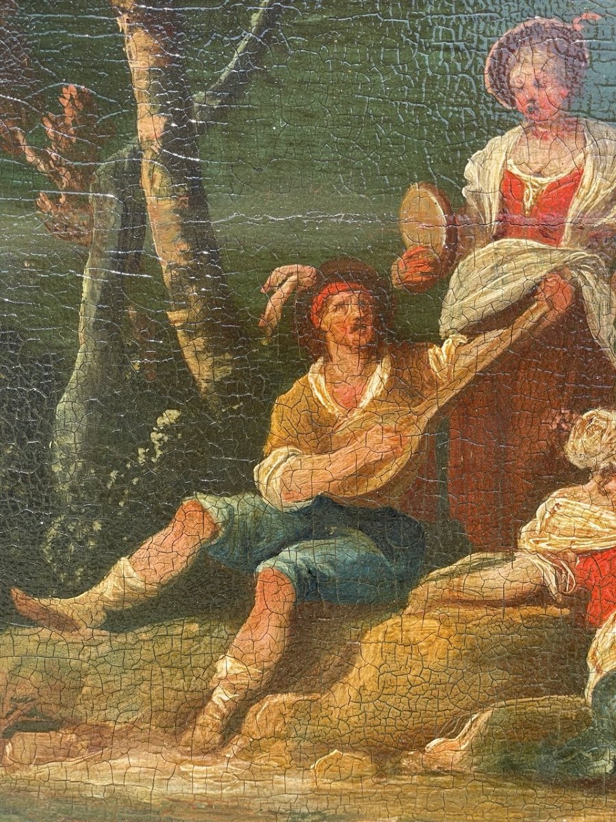 Pittore veneto (XVIII secolo) - Scena di festa campestre.-photo-2