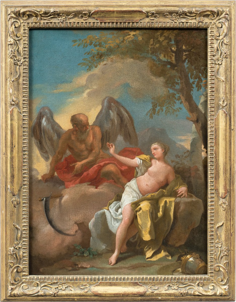 Cerchia di Sebastiano Ricci (Belluno 1659 - Venezia 1734) - Il Tempo e la Giovinezza.
