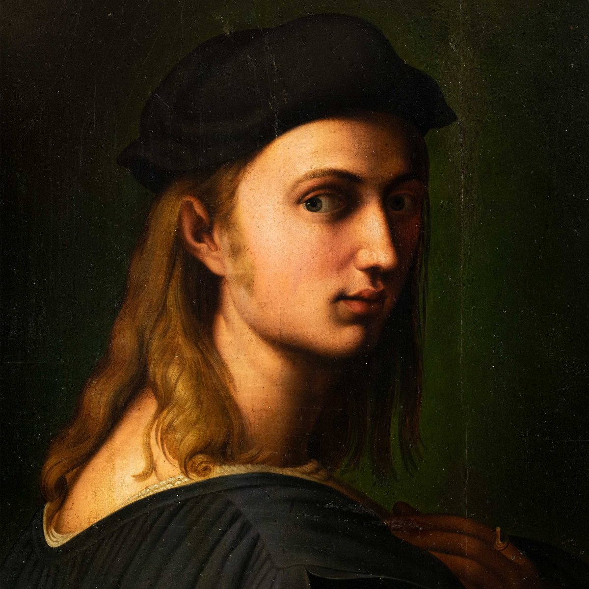Seguace di Raffaello Sanzio (Urbino 1483 - Roma 1520) - Ritratto di Bindo Altoviti.-photo-2